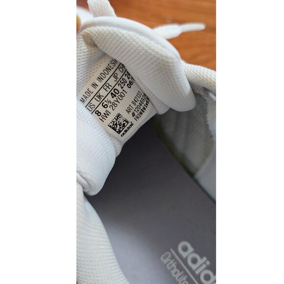 Adidas Women's Cloudfoam Advantage Sneaker White with Ice Purple Stripes 8 38 - Picture 5 of 7